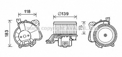 AVA QUALITY COOLING ft8432 -  Электродвигатель, вентиляция салона
